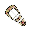 Buckle with loop "Floral Canyon" 38mm