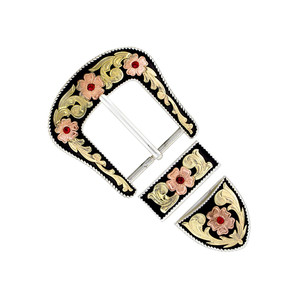 Buckle with loop "Floral Canyon" 38mm
