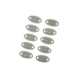 Oval tag "Handmade" 16x8mm (10pcs)