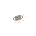 Oval tag "Handmade" 16x8mm (10pcs)