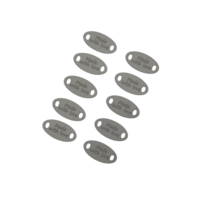 Oval tag "Made with love" 16x8mm (10pcs)