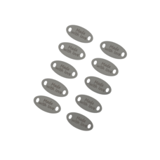 Oval tag "Made with love" 16x8mm (10pcs)