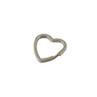 Flat Key ring Heart (steel, nickel)