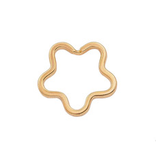Flat Key ring Star (Steel,Gold)