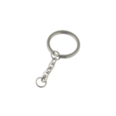 Keyring 32mm with chain (Nickel)
