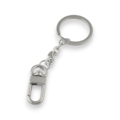 Flat key ring with snap hook (Chrome)