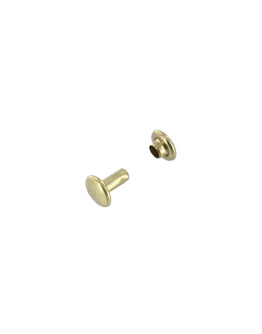 Double cap rivet 6mm (Brass, Steel)