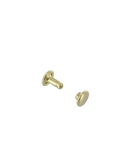 Double cap rivet 6mm (Brass, Steel)