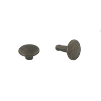 Double cap rivet LC 9mm LONG (Antique Brass, 20pcs)
