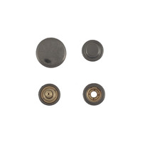 Snap button #501 15x12.5mm (10pcs, Black Nickel)