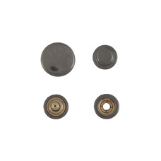 Snap button #501 15x12.5mm (10pcs, Black Nickel)
