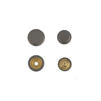 Snap button #502 15x15mm (10pcs, Black Nickel)