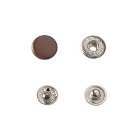 Hato Snap button #54 12.5mm (S-spring, Brown)
