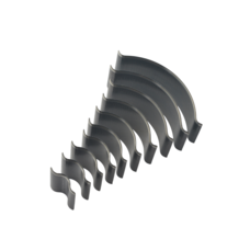 Corner punch set (Semiround, 21-73mm)